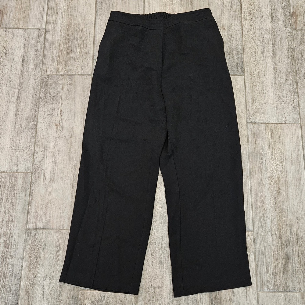 Boden Wide Leg Crop Trouser Pant Size 10L High Rise Elastic Waist Career Stretch